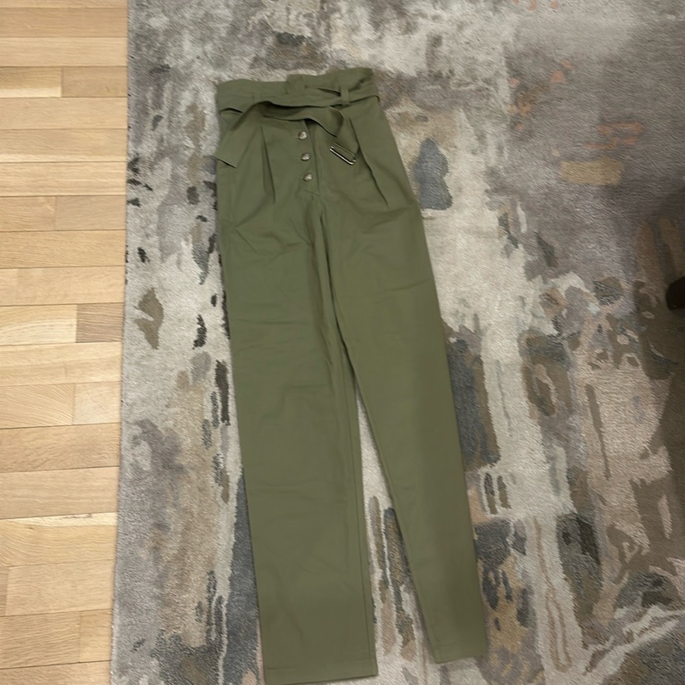 THE RANGE paper bag ultra high waist pants in size xs